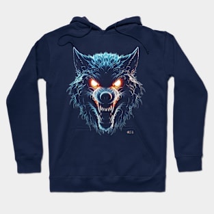 Glowing Wolf and Fangs by focusln Hoodie